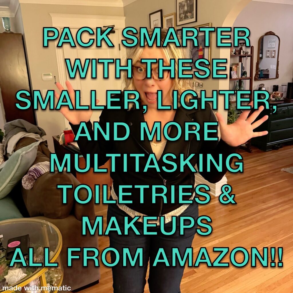 Banner image for The Sober Globetrotter’s Travel Toiletries & Makeup guide, featuring the title text overlay: Travel Toiletries & Makeup – The Best Products for Smaller, Lighter, Smarter Packing.
