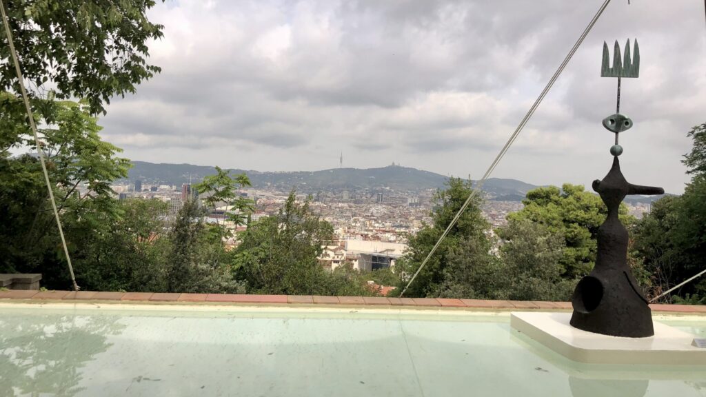 The view of Barcelona from the balcony of the Miró Museum in Montjuic.